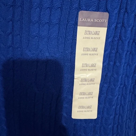 NWT BEAUTIFUL Royal Blue Turtleneck Sweater XLARGE #T - Picture 6 of 11